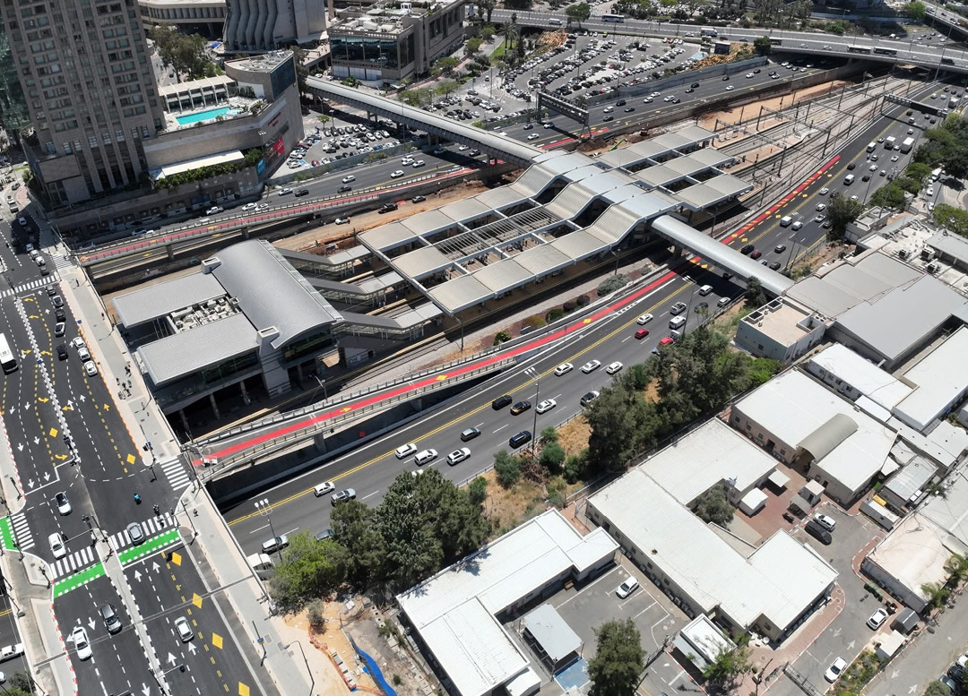 עבודות בגשר מודעי נתיבי איילון 12